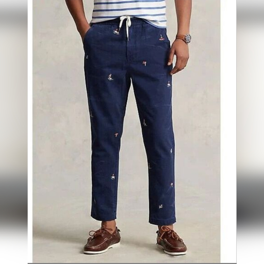 NWT Men's Ralph Lauren Polo Prepster Classic-fit Chinos with Embroidery - Picture 5 of 14